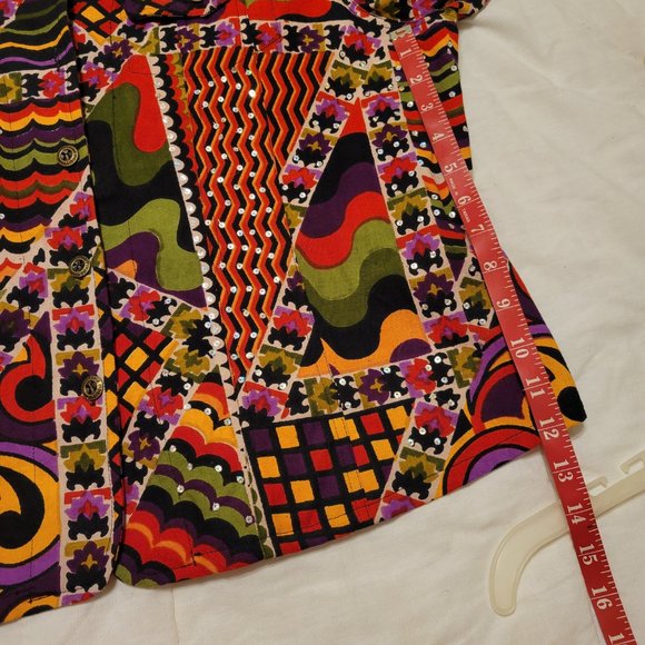 Gaudy Couture Short Jacket Shirt Size XL Colorful - Picture 4 of 14